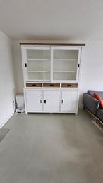 Witte hardhouten buffetkast, Ophalen, 100 tot 150 cm, 200 cm of meer, Zo goed als nieuw