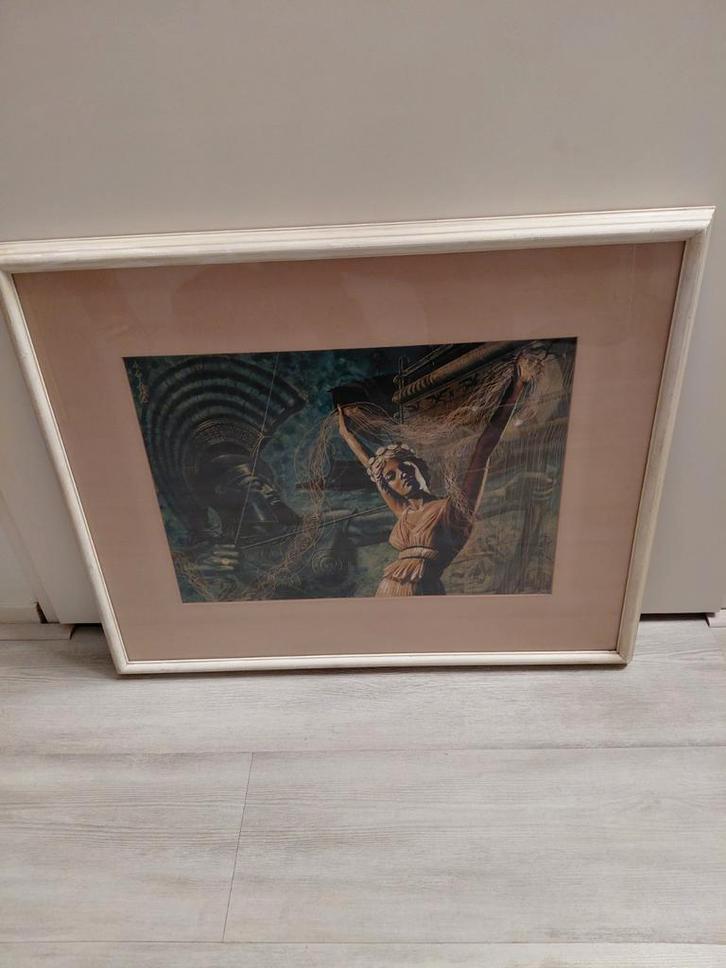Vintage kunstdruk romeins oorlogs tafereel/ mythologie, Antiek en Kunst, Kunst | Litho's en Zeefdrukken, Ophalen