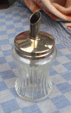 brocante suikerstrooier/ suikerpot van glas, Ophalen of Verzenden