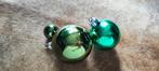 Oude Groene Kerstballen Set glas, Ophalen of Verzenden, Gebruikt