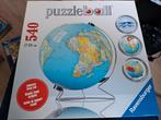Wereldbol Puzzleball 540 Stukjes - Ravensburger, Ophalen of Verzenden, 500 t/m 1500 stukjes, Zo goed als nieuw, Legpuzzel