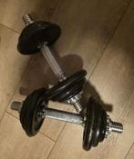 Set dumbells 2x 9.4kg gewichten gietijzer, Ophalen, Gebruikt, Dumbbell