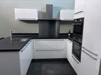 Zeer mooie witte hoogglans keuken compleet met apparatuur., Hoogglans of Gelakt, Kunststof, U-keuken, Wit