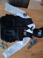 FBI verkleedkleding carnaval met accessoires., Ophalen of Verzenden, Zo goed als nieuw, 134 t/m 140, Jongen of Meisje