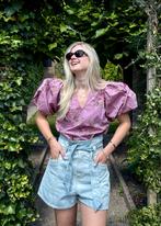 * GANNI * Nieuw van € 175 v € 65. Bloemenblouse met pofmouw, Ganni, Nieuw, Ophalen of Verzenden, Roze