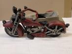 Hubley Motorcycle Harley with side car Cast Iron Toy., Ophalen of Verzenden, Gebruikt, Motoren