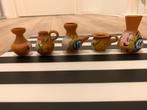 Vijf mini aardewerken potjes voor letterbak Vintage bloemen, Ophalen of Verzenden, Gebruikt