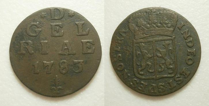PD10723 Gelderland Duit 1783, Postzegels en Munten, Munten | Nederland, Losse munt, 1 cent, Vóór koninkrijk, Ophalen of Verzenden