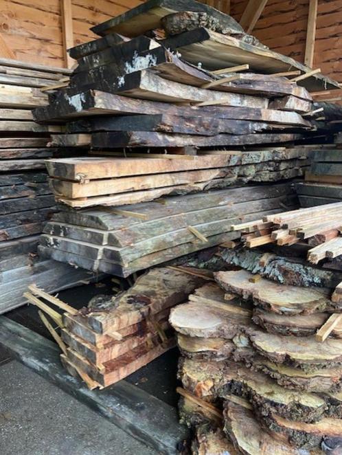 Boomstamplanken / Schaaldelen, Doe-het-zelf en Verbouw, Hout en Planken, Nieuw, Overige typen, Eiken, 300 cm of meer, 50 mm of meer