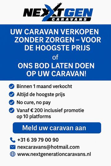 Caravan verkopen? Next Generation Caravans regelt alles! beschikbaar voor biedingen