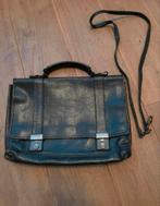 Leren boekentas, Ophalen of Verzenden, Zo goed als nieuw, Zwart, Aktetas of Boekentas