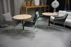 2 x hippe ronde eettafel + 4 eetkamerstoelen Jess Design, Huis en Inrichting, Stoelen, Ophalen, Zo goed als nieuw, Metaal, Vier