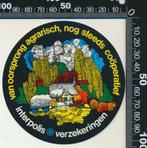 Sticker: Interpolis - Van oorsprong agrarisch (2), Verzamelen, Stickers, Ophalen of Verzenden
