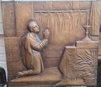 Koperen reliëf met een religieus thema, 62 x 58 cm, Ophalen of Verzenden