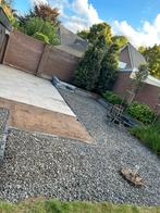 Basalt Antraciet zwart split kiezels 30-40mm ongeveer 50 m2, Gebruikt, Split, Basalt, Antraciet