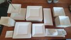 Heel mooi vierkant servies Xenos, Ophalen, Zo goed als nieuw, Effen, Compleet servies