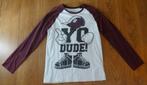 Mooie longsleeve met opdruk (158-164) HERE&THERE, Ophalen of Verzenden, Zo goed als nieuw, Jongen, Shirt of Longsleeve