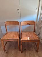 GRATIS AFHALEN 2 houten stoelen, Huis en Inrichting, Stoelen, Ophalen, Gebruikt, Bruin
