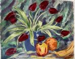 Kleurrijk schilderij op doek, Ophalen of Verzenden