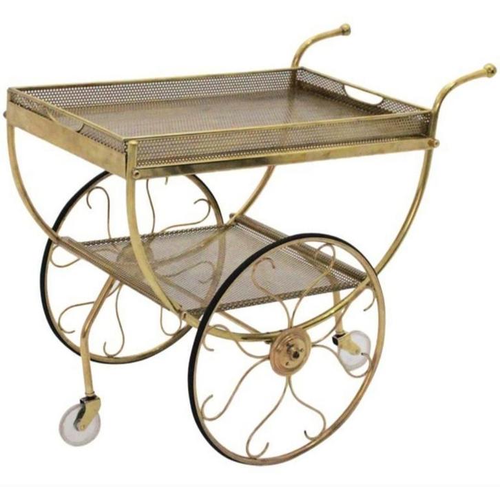 Zeldzame Josef Frank 1950s vintage design retro barwagen, Huis en Inrichting, Tafels | Sidetables, Zo goed als nieuw, 25 tot 50 cm