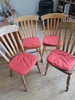 Grenen antieke eetkamerstoelen. Inclusief kussens, Huis en Inrichting, Stoelen, Gebruikt, Bruin, Vijf, Zes of meer stoelen, Hout