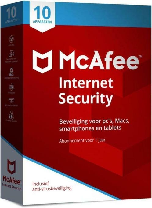 McAfee Internet Security 2025 (NIEUW!) 1-10 PC - 1-5 Jaar, Computers en Software, Antivirus- en Beveiligingssoftware, Nieuw, MacOS