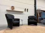 2 Nieuw Leolux Excalibur Fauteuil zwart leer Design stoel, Huis en Inrichting, Fauteuils, Leolux, Nieuw, Ophalen of Verzenden