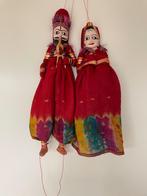 Twee Indiase Kathputli poppen, Ophalen of Verzenden, Gebruikt, Pop