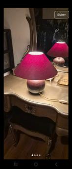 Retro Lampje met Rode Kap, Gebruikt, Glas, Ophalen of Verzenden, Minder dan 50 cm