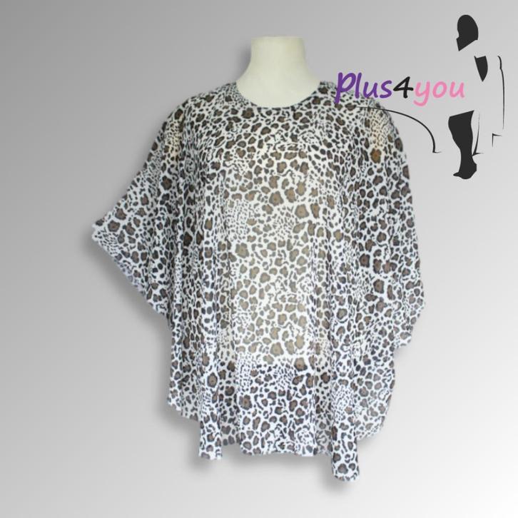 30475 Nieuw Cape tuniek Magna mt 58/60/62  K26, Kleding | Dames, Grote Maten, Zo goed als nieuw, Broek of Spijkerbroek, Overige kleuren