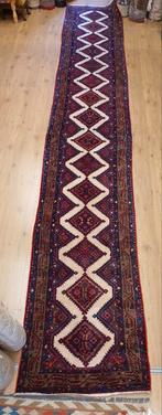 Vintage handgeknoopt perzisch tapijt loper hamadan 497x80