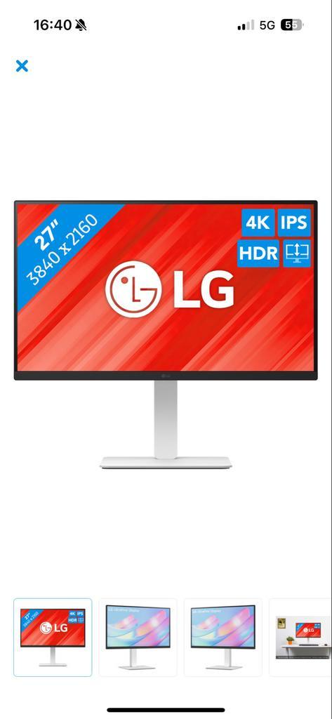 LG 27" 4K IPS Monitor + Apple magic keyboard numeric!, Computers en Software, Monitoren, Nieuw, 60 Hz of minder, DisplayPort, Gaming