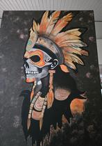 Native American Skull Schilderij, Antiek en Kunst, Ophalen of Verzenden
