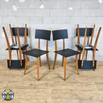 Retro Itiliaanse design stoelen set van 6 Zanotta Marina, Ophalen of Verzenden