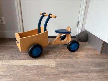 Loop-bakfiets Van Dijk Toys - Houten Loopfiets beschikbaar voor biedingen