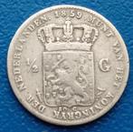 1/2 gulden 1859 - Willem III (b), Postzegels en Munten, Munten | Nederland, ½ gulden, Koning Willem III, Verzenden, Zilver