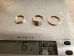 3 gouden ringen, maat 16-18, Ophalen of Verzenden, Goud