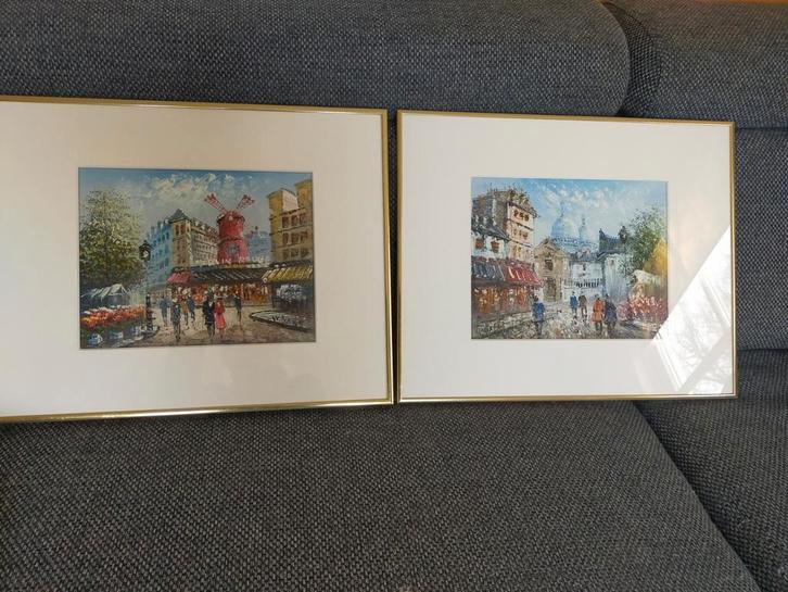 Imperialistische Schilderijen W. Bennet, Ingelijst Nielsen, Antiek en Kunst, Kunst | Schilderijen | Klassiek, Ophalen of Verzenden