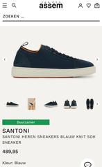 Santoni sneakers blauw maat 8,5 nieuw in doos, Ophalen of Verzenden, Zo goed als nieuw, Blauw