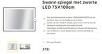 Nieuwe badkamerspiegel Swann Led spiegel 75x100 cm!, Overige typen, Nieuw, Minder dan 25 cm, Minder dan 100 cm