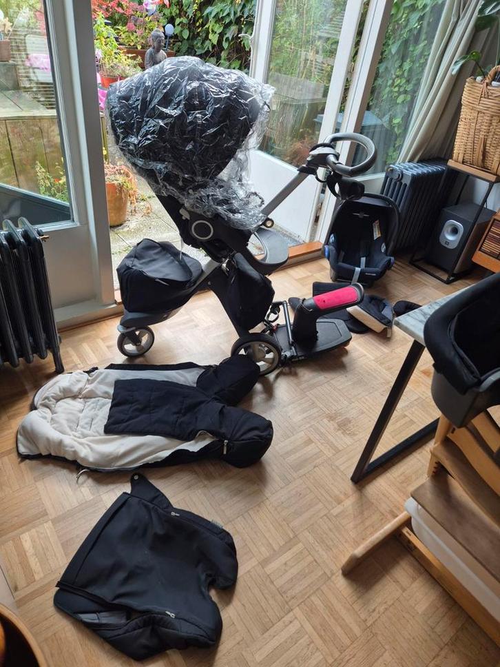 Stokke Xplory kinderwagen + wieg + maxi-cosi & extra's, Kinderen en Baby's, Kinderwagens en Combinaties, Gebruikt, Overige merken