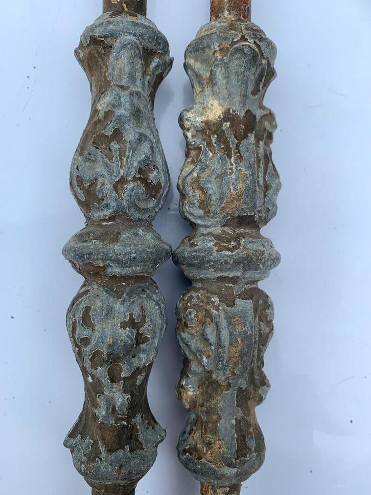 Antieke Gietijzeren Trapspijlen - Neorenaissance/Victoriaans, Antiek en Kunst, Antiek | Overige Antiek, Ophalen