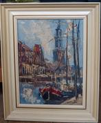 Schilderij Amsterdamse Westertoren door J.Kelderman, Antiek en Kunst, Ophalen