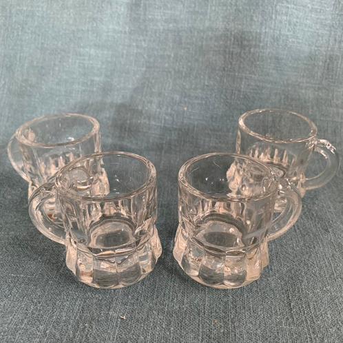 4x shotglas / borrelglaasjes met oor zgan, Verzamelen, Glas en Borrelglaasjes, Nieuw, Borrel- of Shotglas, Ophalen of Verzenden