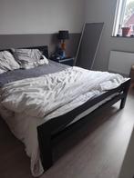 zwart bed 140 × 200 cm incl lattenbodem., Ophalen, Gebruikt, Zwart, Tweepersoons