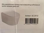 Toilet wandcloset rimless met toiletzitting softclose, Doe-het-zelf en Verbouw, Sanitair, Ophalen, Nieuw, Toilet