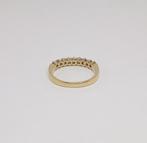 18 karaat geelgoud met 9 diamanten(0,45ct), maat 50, Sieraden, Tassen en Uiterlijk, Ringen, Ophalen of Verzenden, Dame, Goud, Goud