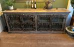 Authentiek Indiaas Dressoir, Huis en Inrichting, Ophalen, Gebruikt, 150 tot 200 cm, Met lade(s)