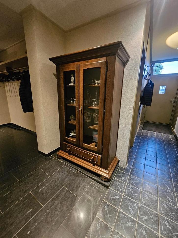 vitrine kast hout antiek, Antiek en Kunst, Antiek | Meubels | Kasten, Ophalen