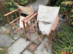 Regisseur stoeltjes teak, Tuin en Terras, Ophalen, Gebruikt, Teakhout